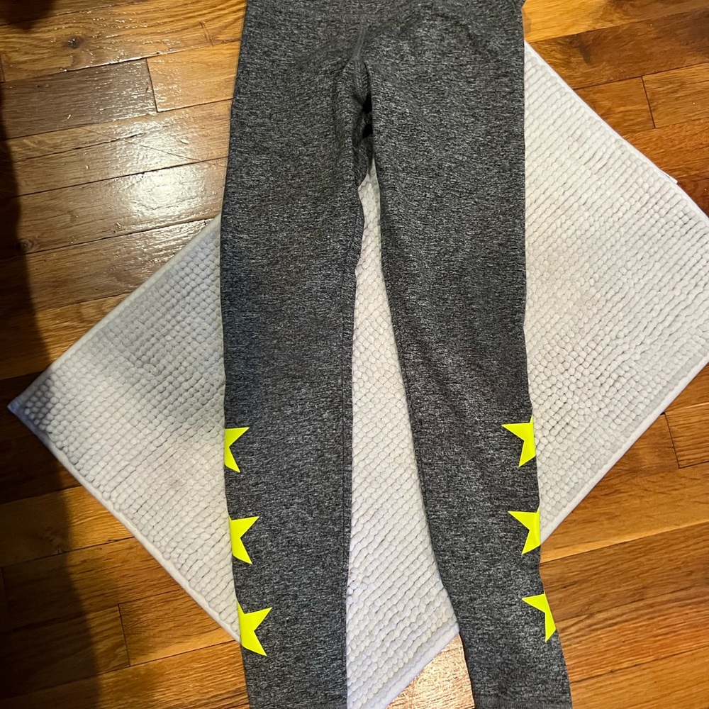 Gray Leggings with Yellow Stars